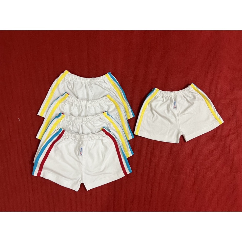 . Quần đùi màu trắng sọc cho bé trai chất cotton mềm mát _ 1 cái