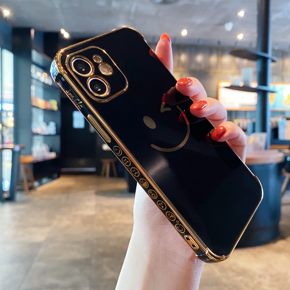 Ốp Điện Thoại Silicon In Hình Mặt Cười Sang Trọng Cho iPhone 11 Pro MAX XS XR XS MAX 7 8 Plus