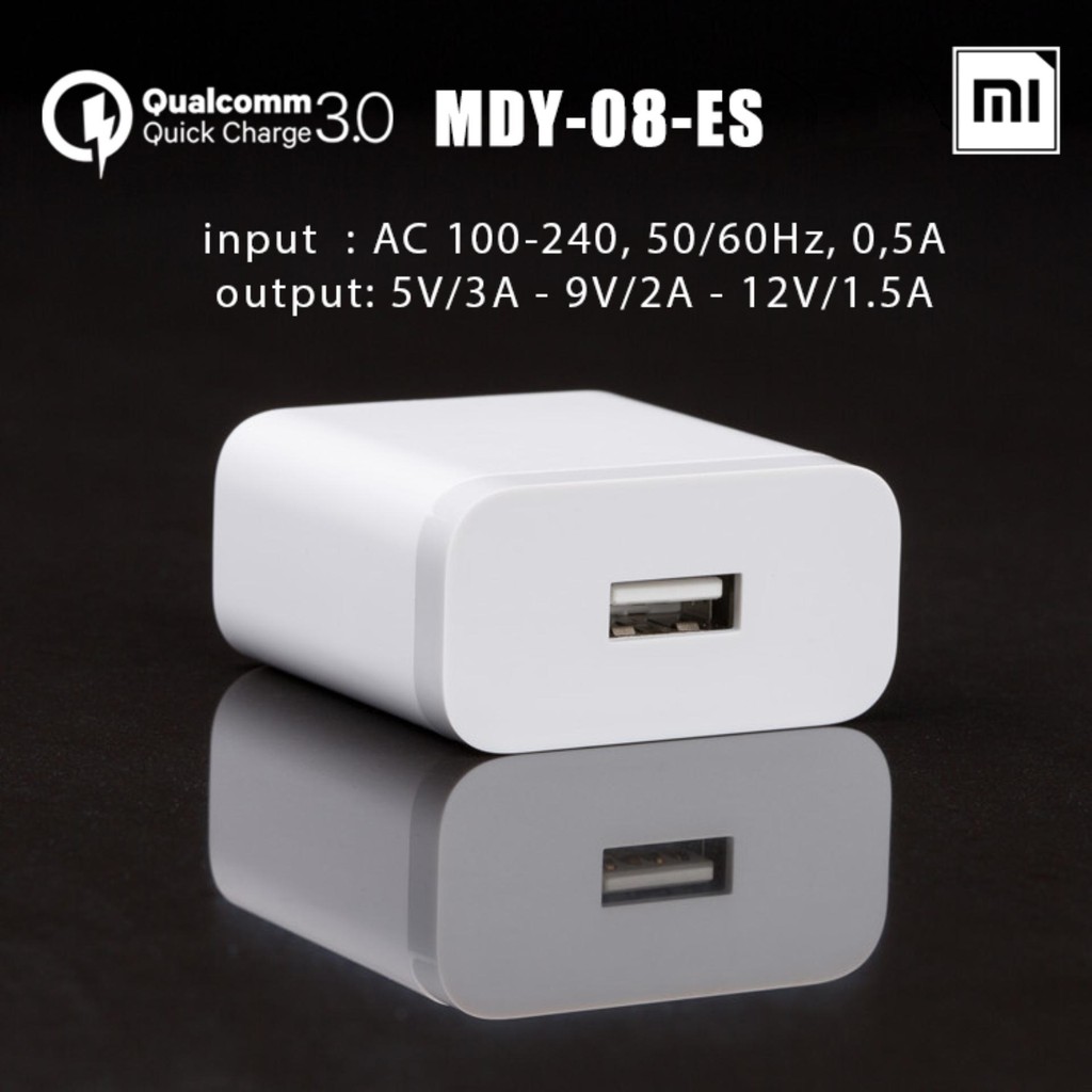 [ FREE SHIP] Bộ Củ Sạc Nhanh Xiaomi Quick Charge 3.0 Xiaomi MDY-08-ES 18W, Chân Micro USB, Type-C