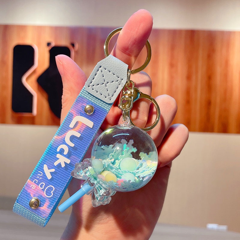 Móc Khóa Hình Kẹo Mút Màu Cầu Vồng Xinh Xắn