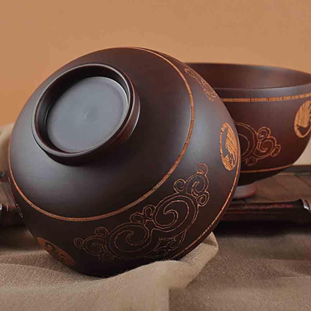 1 Bát Gỗ Lớn Chạm Khắc Cổ Điển Cho Nhà Bếp