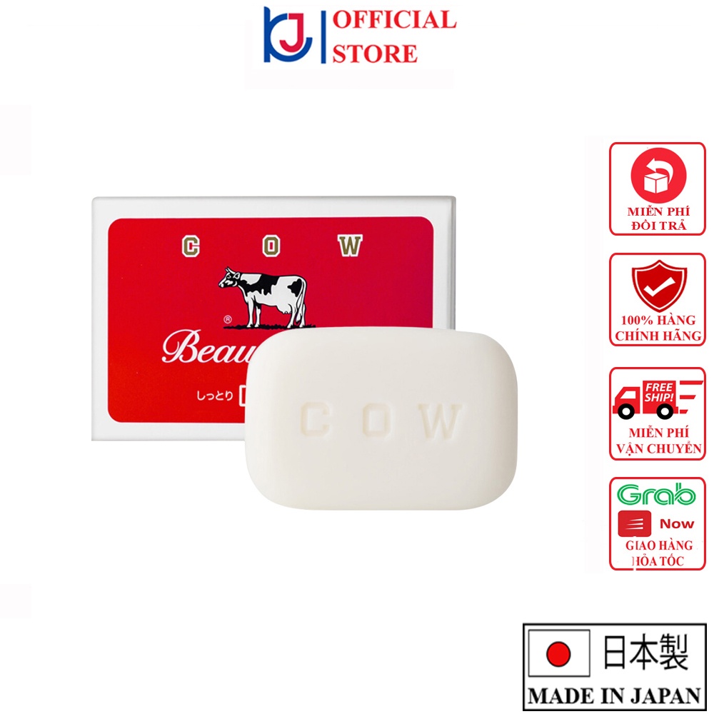 Xà Phòng Rửa Mặt Cow Beauty Soap Dưỡng Da Sáng Mịn Da Chiết Xuất Sữa Bò Tươi (100g)