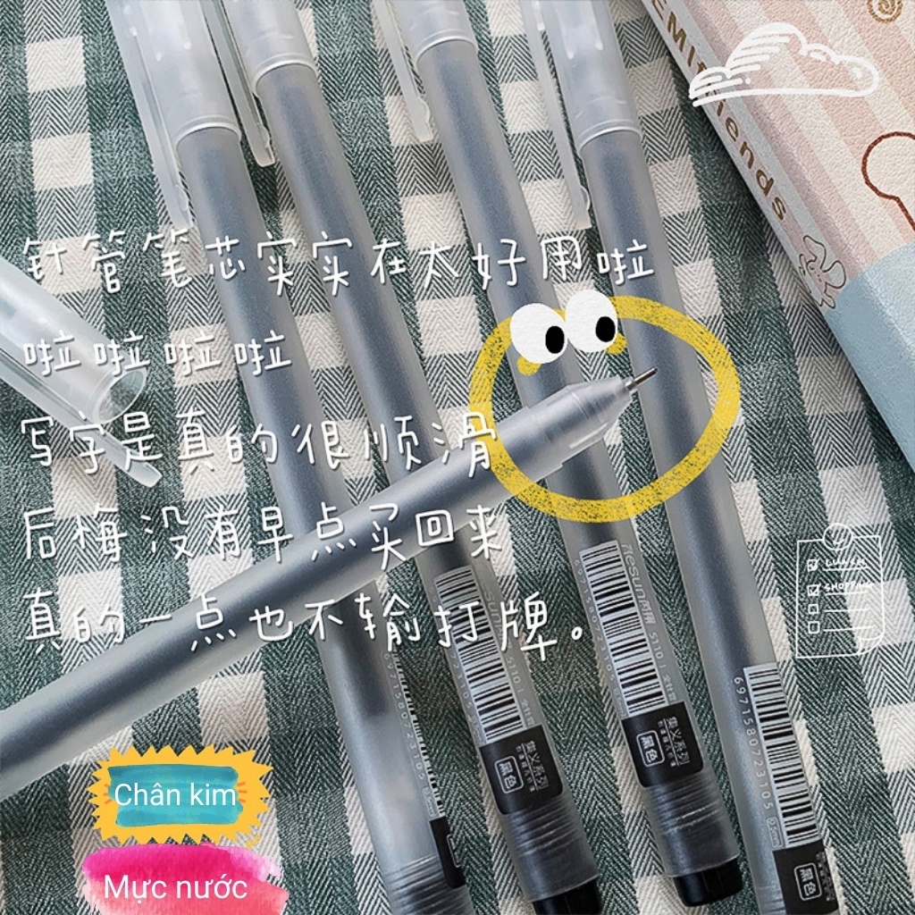 Bút Gel Đen Ngòi 0.5mm Resun hàng cao cấp, cầm êm tay mực ra đều viết đẹp