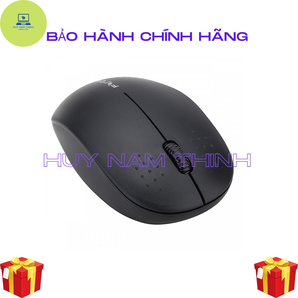 Chuột máy tính không dây Forter V181 bấm êm không tiền ồn, độ nhạy cao tặng kèm pin chính hãng