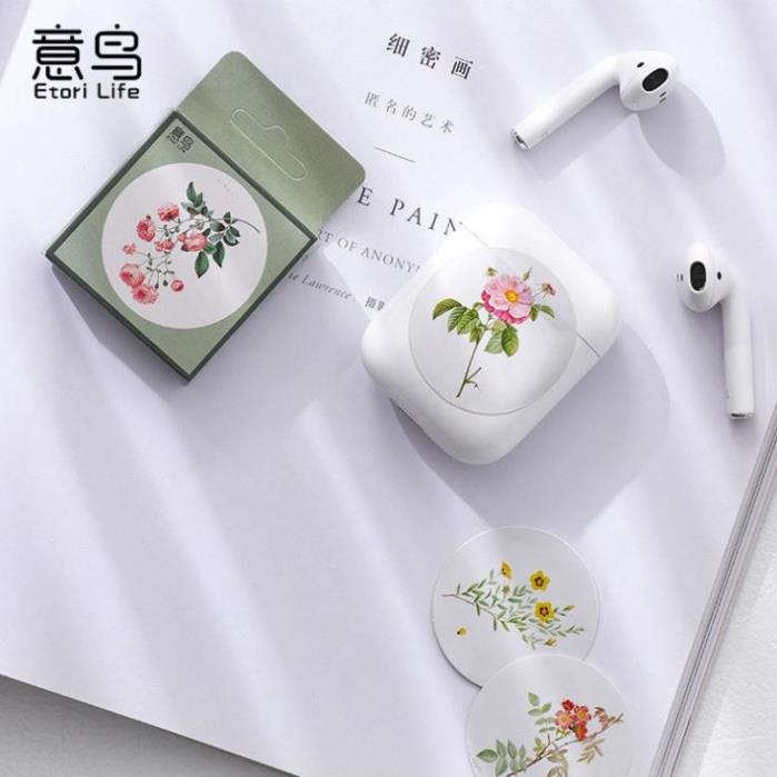 Bộ 46 Sticker Hoa Lá trang trí E33