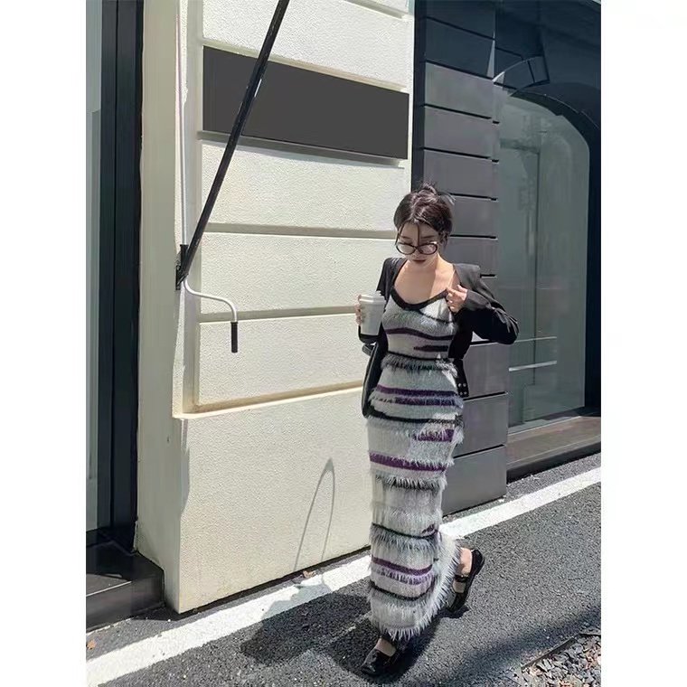 Đầm Yếm Dáng Dài Thời Trang Mùa Thu 2022 Dành Cho Nữ