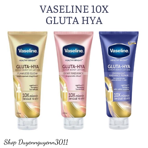 Sữa dưỡng thể Vaseline Gluta Hya 10X Serum Burst UV Lotion