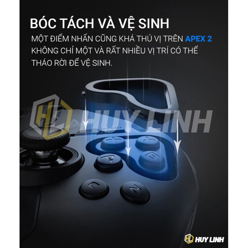 [Mã 273ELHA100K0 hoàn 7% đơn 500K] Flydigi Apex 2 hỗ trợ đa nền tảng Tay cầm chơi game không dây - Phiên bản 2021