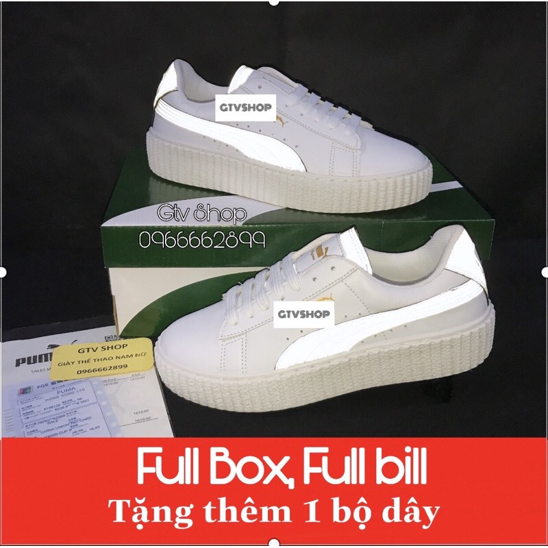 Tặng Hộp, Bill &amp; Tặng thêm 1 bộ dây - Giày thể thao sneaker PM loại đế vân răng cưa, size 36-39.   .