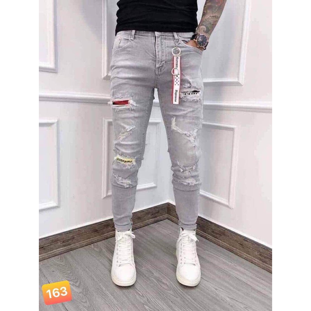 Quần Jean Nam Chất Bò XuMon Wash Rách Mạnh Cao Cấp Phong Cách Thời Trang Hàn Quốc Chuẩn Men MS 5679 nhiều mẫu mới | BigBuy360 - bigbuy360.vn