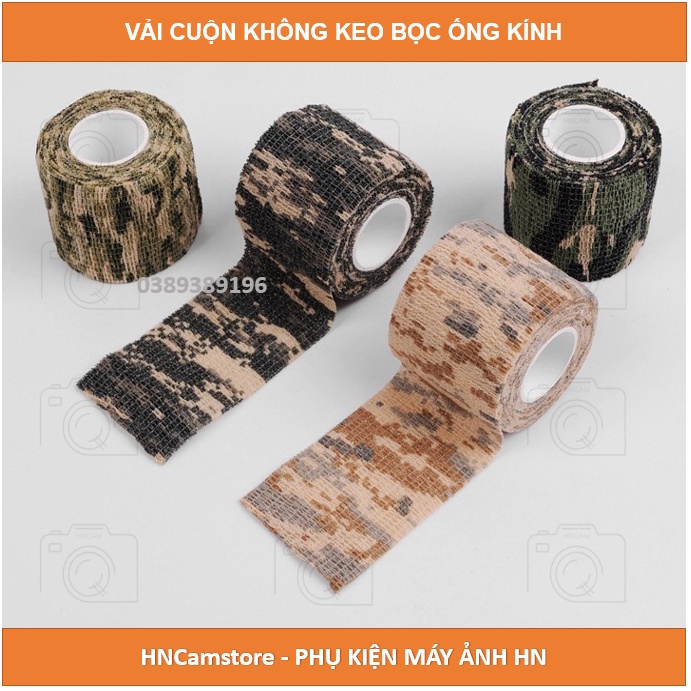 Vải cuốn lens (bọc lens) họa tiết rằn ri bảo vệ ống kính máy ảnh chống trầy xước