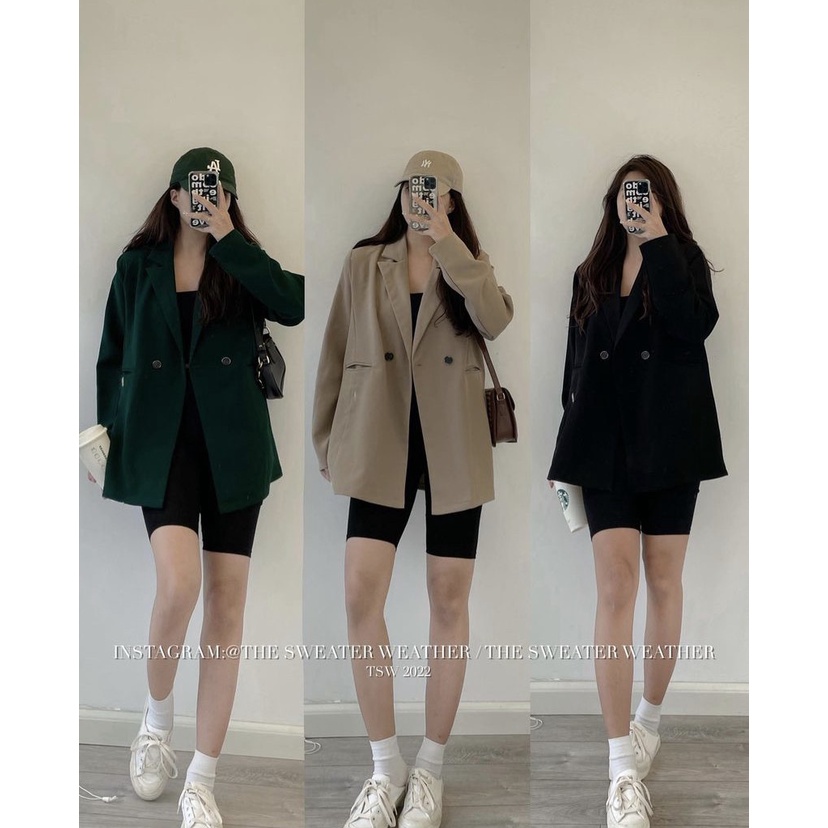 [Ảnh thật/Video] Áo blazer 1 lớp oversize túi nắp 29feb.closet A48 | BigBuy360 - bigbuy360.vn