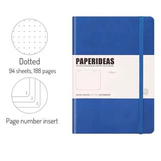 Sổ Bullet Journal PAPER IDEAS - Khổ A5 - Bìa cứng - Màu xanh dương (Blue)