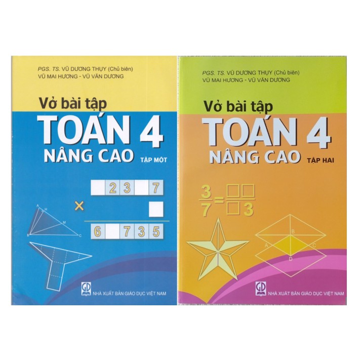 Sách - Combo Vở Bài Tập Toán Nâng Cao 4 Tập 1 + Tập 2