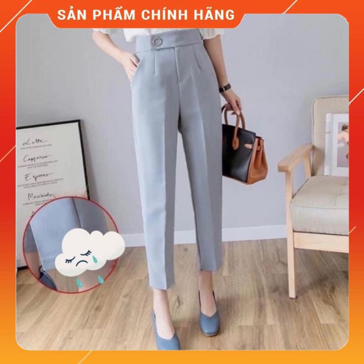 Quần baggy nữ 2 màu ghi xanh_đen Siêu Hot