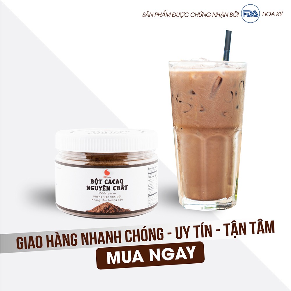 [Mã BMBAU50 giảm 7% đơn 99K] Bột Cacao nguyên chất không đường - Hũ 150g từ nhà sản xuất Light Coffee