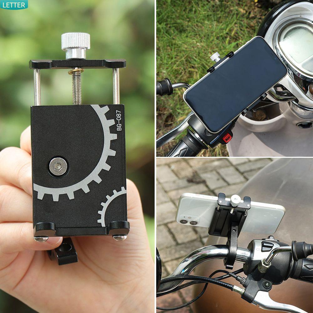 LETTER Aluminum Alloy Mobile Phone Holder Fixed Navigation Cell Phone Stand Bike Bracket Bike Shelf Cell Phone Hanger Cycling Supplies Cycling Accessories Phone Rack/Multicolor