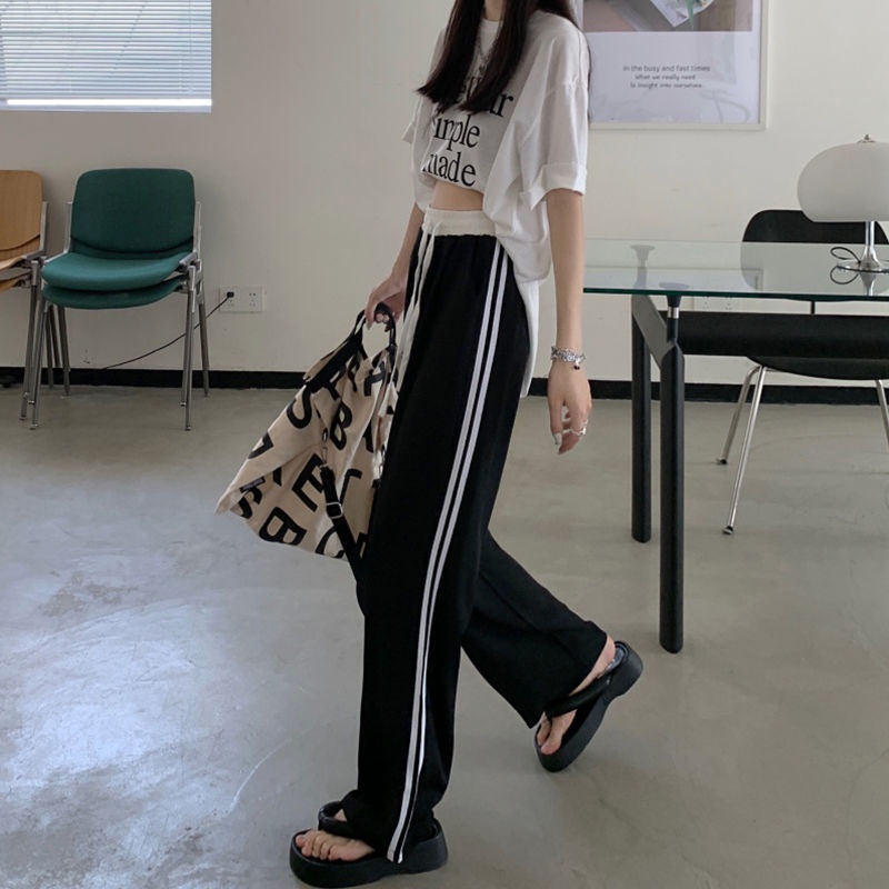 COZOK Quần Dài Ống Rộng Lưng Cao Thời Trang Dễ Phối Đồ