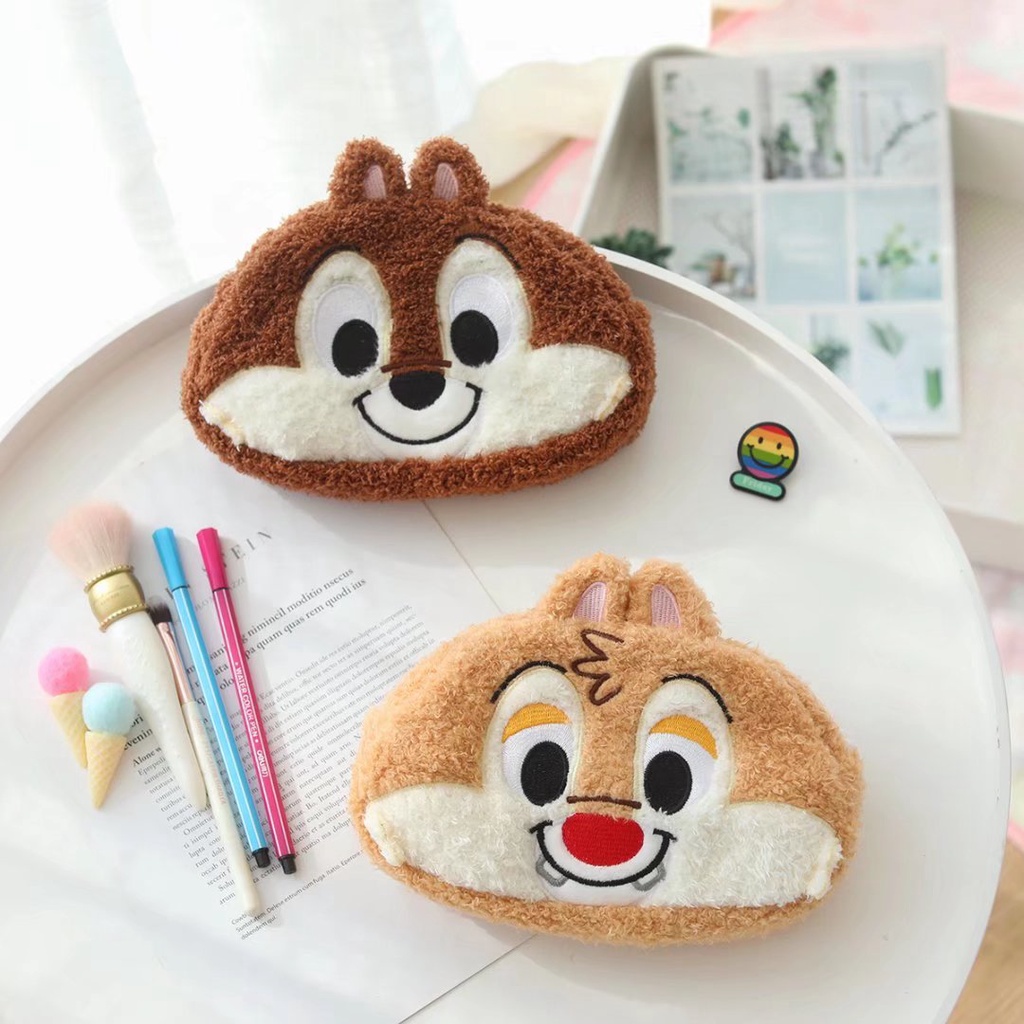 Túi Đựng Bút / Cọ Trang Điểm Hai Mặt Cỡ Lớn In Họa Tiết Hoạt Hình Mèo Lucifer Nhồi Bông Đa Năng Tiện Dụng Cho Học Sinh