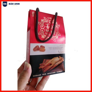 Kẹo hồng sâm Sobaek Red Gingseng Candy 200g Hàn Quốc có quai xách tiện làm quà - Bách Hoá Bảo Anh