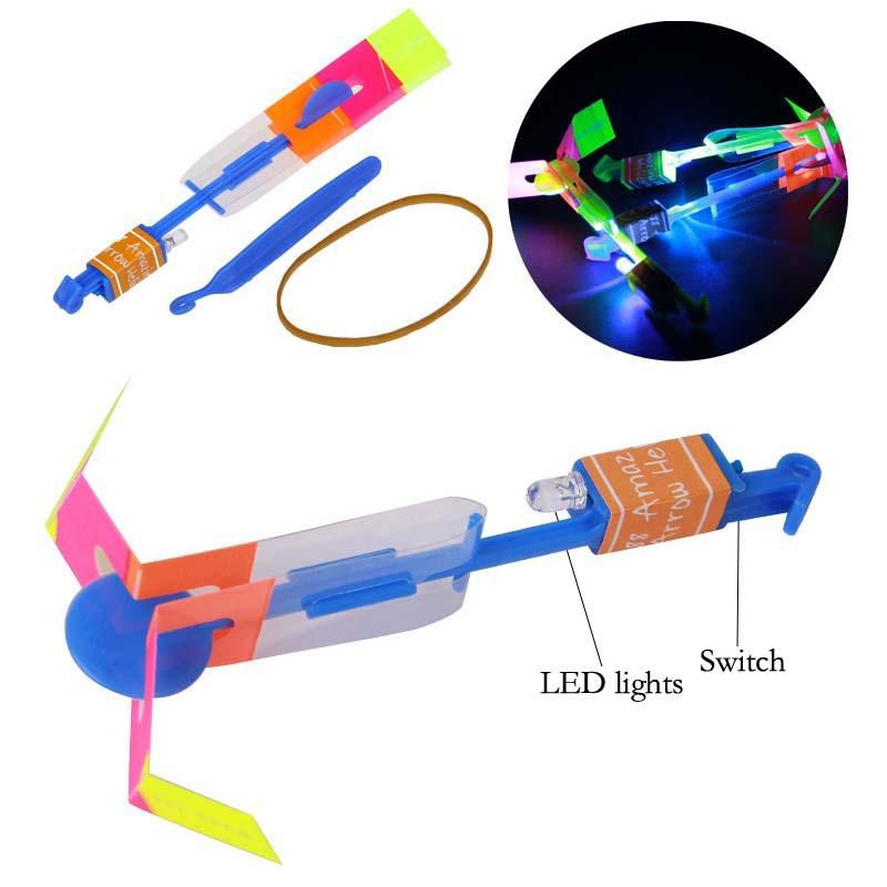 Đồ chơi ban đêm , Vỉ 20 cái phi tiêu bay phát sáng , arrow helicopter 20 pcs