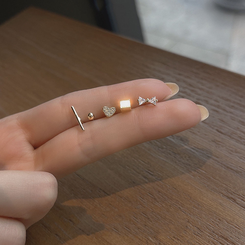 Set 3 Đôi Khuyên Tai Đính Đá Thời Trang Cho Nữ