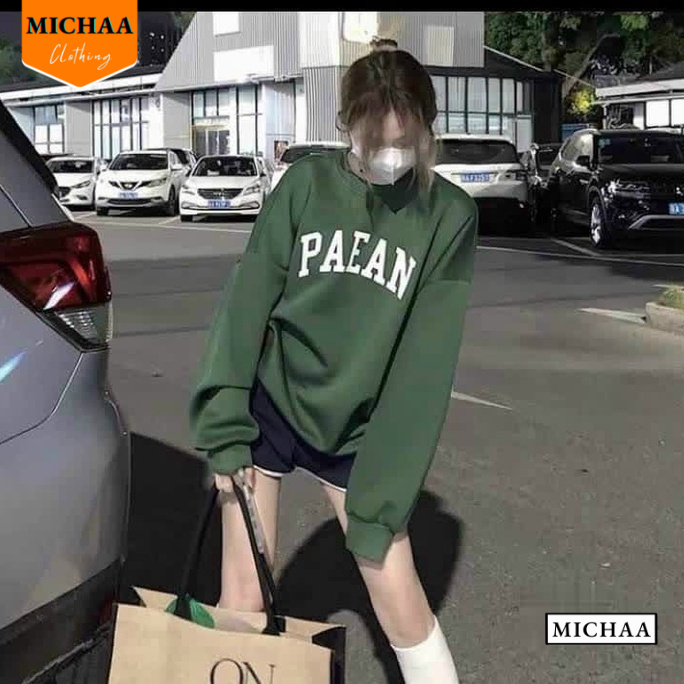 Áo Khoác Nỉ Sweater PAEAN Nam Nữ Ulzzang Unisex Tay Rộng, Áo Form Rộng Thời Trang - MICHAA