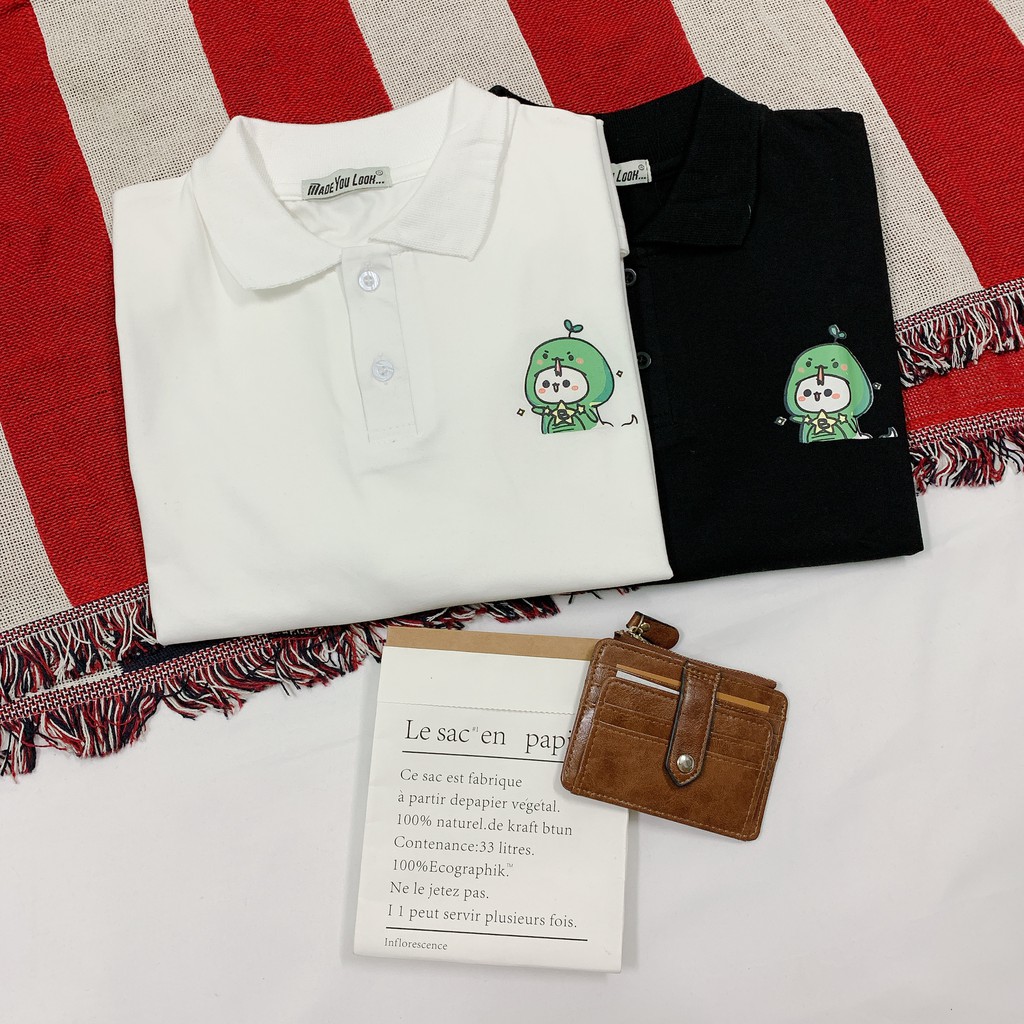 Polo Áo thun Tay Lỡ Form Rộng in KHỦNG LONG ulzzang freesize UNISEX