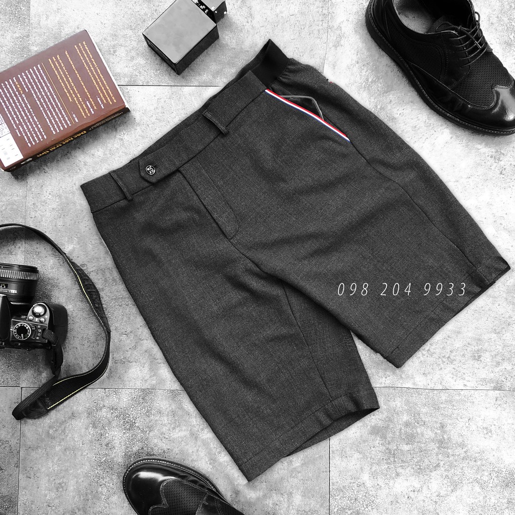 Quần sooc âu sọc kẻ, co giãn 4 chiều, style đánh golf | BigBuy360 - bigbuy360.vn