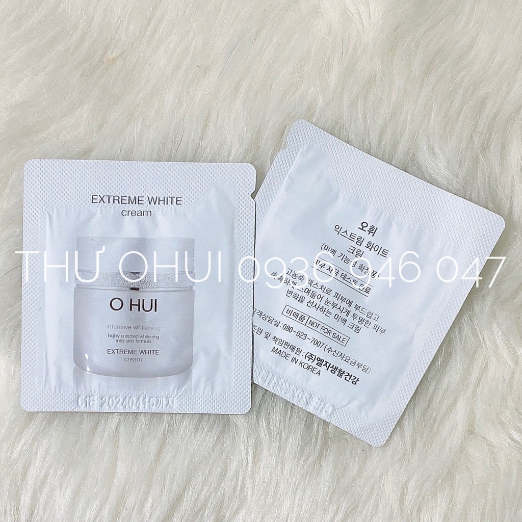 Combo 10 gói kem dưỡng trắng chống lão hóa OHUI Extreme White date 2024 - Hàng chính hãng