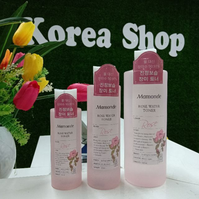 NƯỚC HOA HỒNG MAMONDE ROSE WATER TONER - 3 loại dung tích