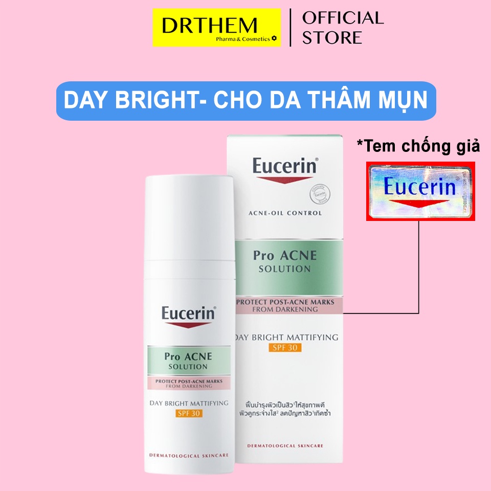 Kem Dưỡng Cho Da Thâm Mụn Eucerin Pro Acne Solution Day Bright Mattifying SPF30