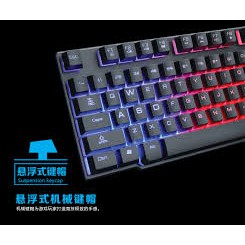 🎁Freeship🎁 Combo Bàn phím giả cơ và Chuột chuyên game R8 1910 Led 7 màu có dây -dc2348