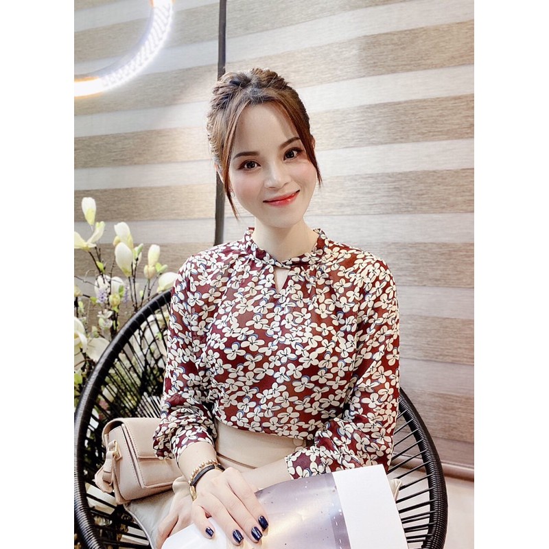 ÁO SƠ MI CÔNG SỞ KiỂU HOA 💕ĐẸP-NHẸ NHÀNG💕KẾT HỢP CHÂN VÁY-QUẦN TÂY -SHORT-JEAN ĐỀU HỢP THỜI TRANG