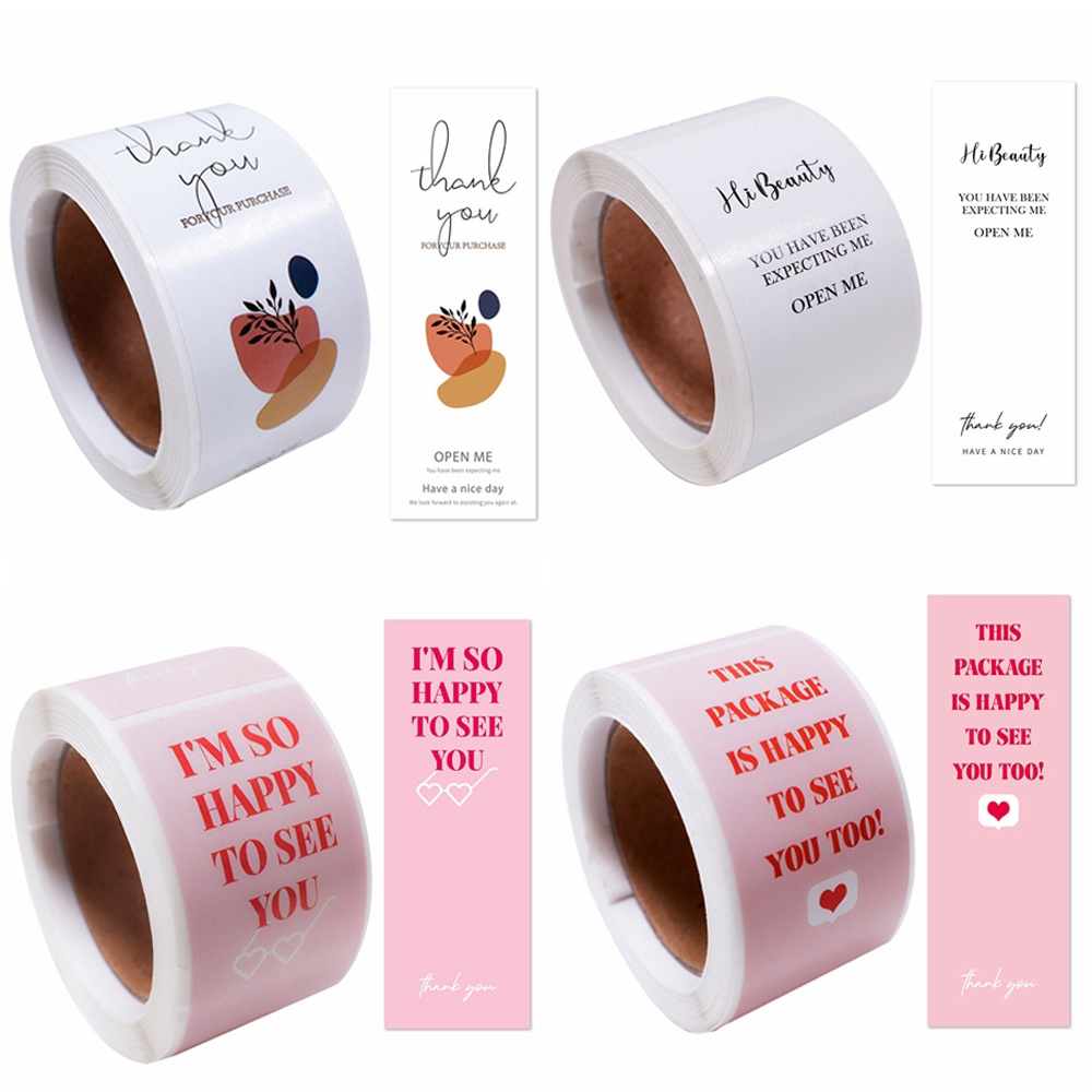 Cuộn 100 Nhãn Dán thank you for your purchase 3 * 9cm