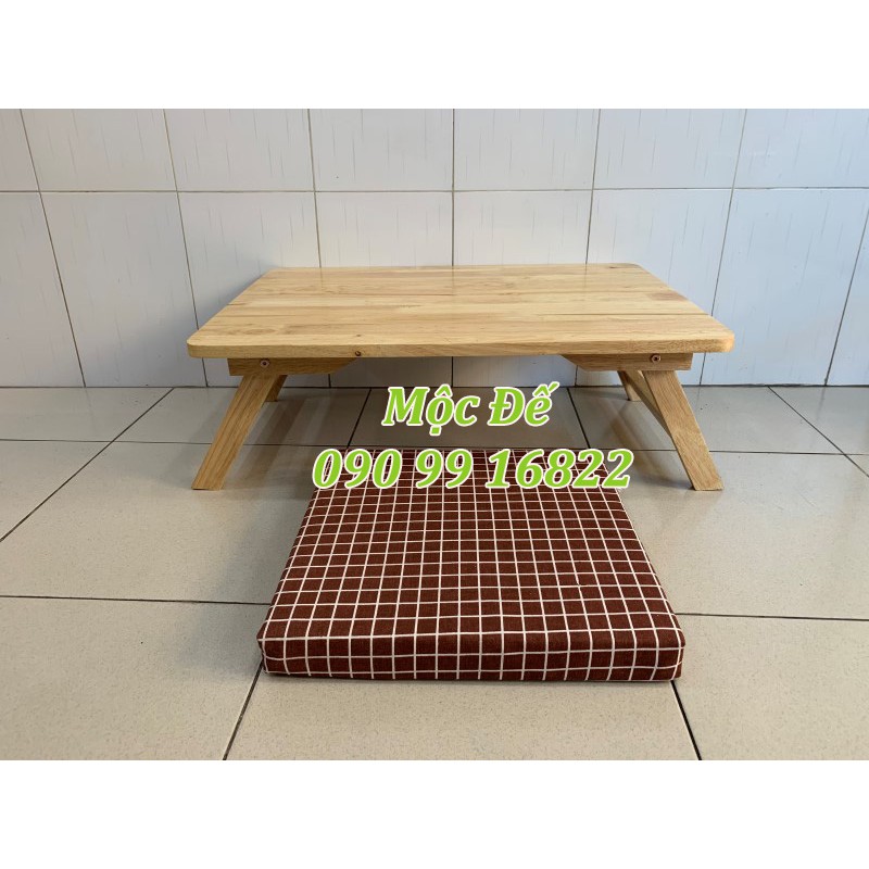 Bàn Gỗ Cao Su Gấp Gọn 70x50cm Kiểu Nhật Tatami Cao Cấp Hiện Đại Dùng Làm Bàn Trà Ngồi Bệt