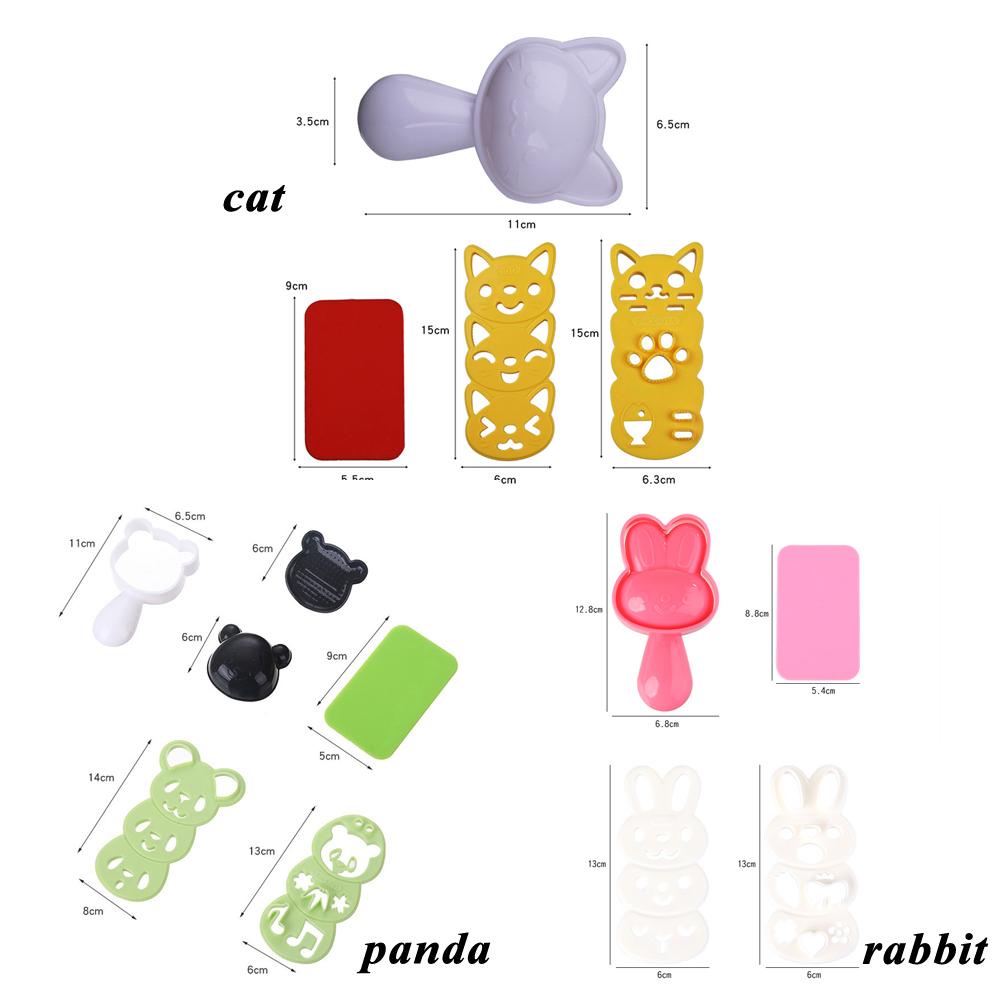 CONOPERY Khuôn Làm Cơm Nắm Hình Thỏ / Mèo Dễ Thương