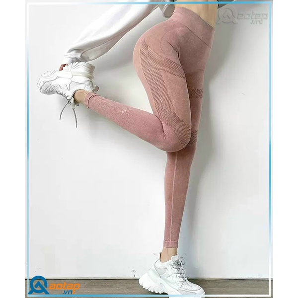 Quần legging dài tập thể thao QS cao cấp cho nữ - chun mông, 4 màu