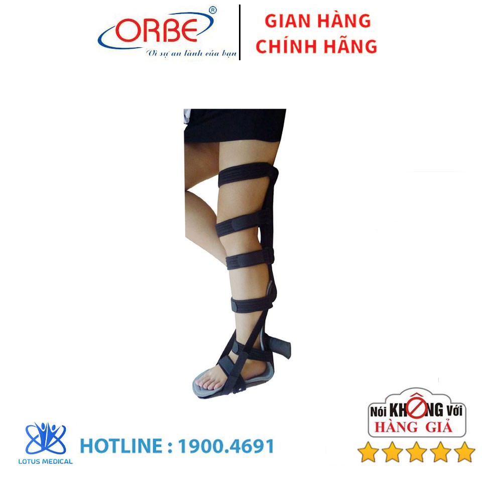 Nẹp chống xoay nhựa dài H3 ORBE - Cố định, ổn định khớp cổ chân sau chấn thương