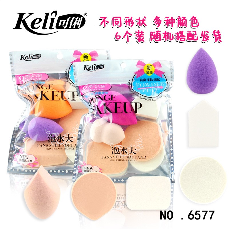 Bông phấn keli túi 6 miếng trang điểm KB | BigBuy360 - bigbuy360.vn