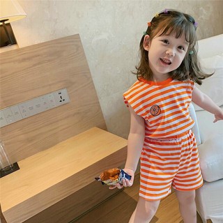 Bộ kẻ ngang hoa quả cho bé gái