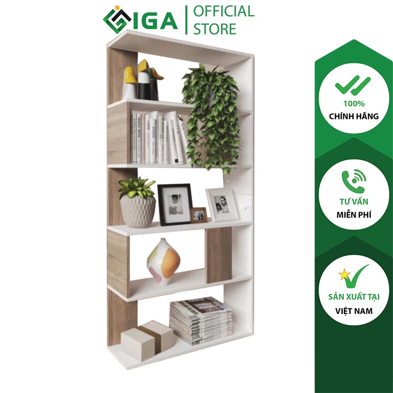 Kệ Sách Gỗ IGA Simple 6F Thông Minh GP105