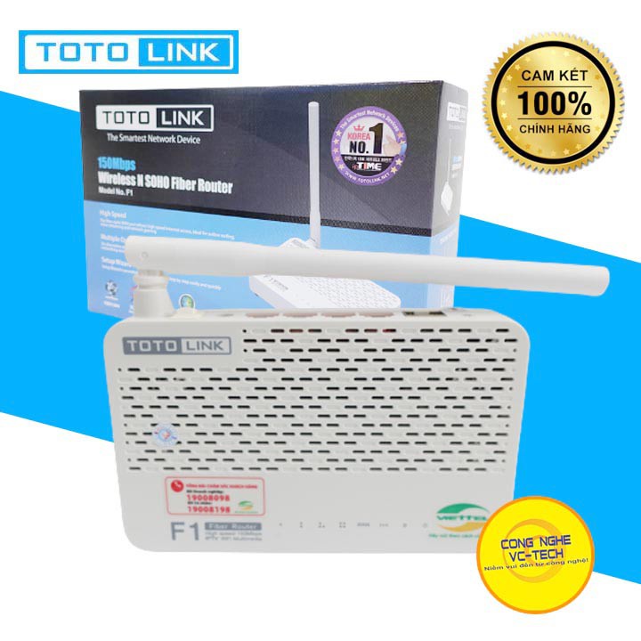 Modem Quang Trực Tiếp TOTOLINK No.F1 New FullBox 1 Râu Wifi Chuẩn N