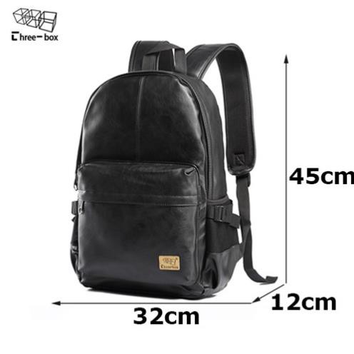 Balo da PU hàng chính hãng Three Box