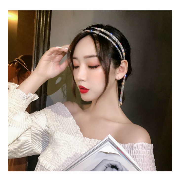 Cài Tóc Đính Đá Dây Tua Rua Nữ Tính Cho Các Bạn Nữ