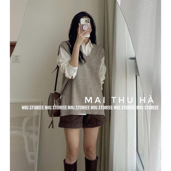 [ẢNH THẬT] ÁO GILE LEN XẺ TÀ | BigBuy360 - bigbuy360.vn