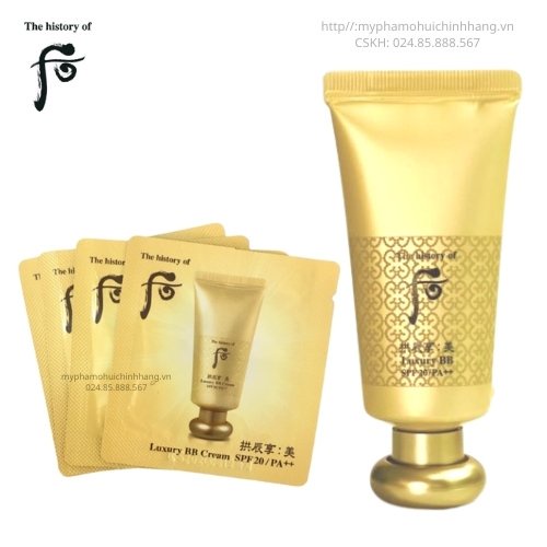 Combo Gói Kem nền mỏng nhẹ tự nhiên Whoo Luxury Bb Cream - mỹ phẩm Ohui công ty chính hãng cao cấp Hàn