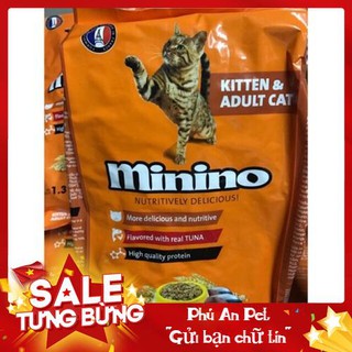 Thùng 6 gói thức ăn cho mèo Minino 1.3kg