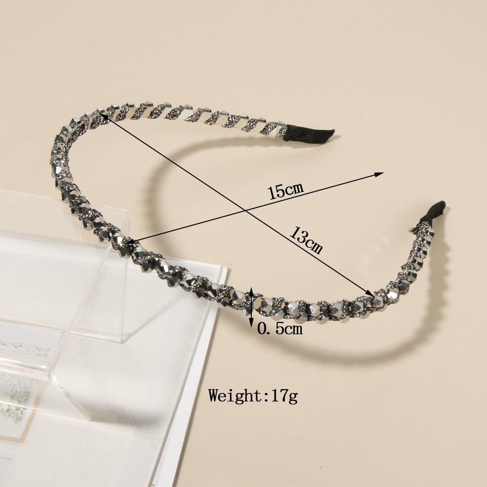 Băng Đô Cài Tóc Đính Hạt Ngọc Trai Kim Cương Pha Lê Phong Cách Mới Retro Đơn Giản