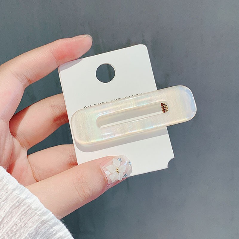 Kẹp tóc mái mỏ vịt màu sắc phong cách tiên cá dành cho bạn gái